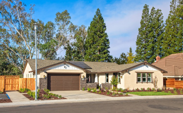 Exterior Plan 1C of Hidden Ridge New Homes in Fair Oaks, CA